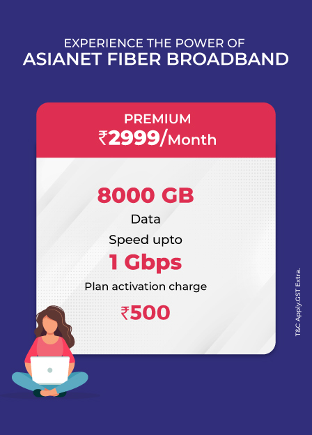 Asianet Fiber Broadband 125 Mbps Plan
